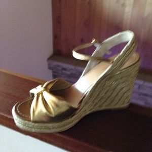 Kate Spade Candice Gold  Wedge Sandal